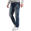 Cipo & Baxx Regular Fit Jeans Herren Stonewashed  CD296 Blue W30/L32