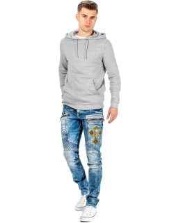 Cipo & Baxx Regular Fit Jeans Herren Stonewashed CD293 Blue W36/L32