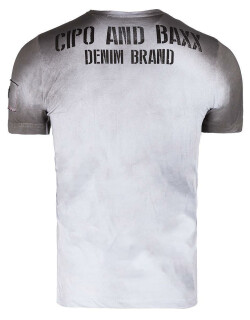 Cipo & Baxx Herren T-Shirt CT412 Weiß L