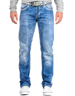 Cipo & Baxx regular fit Jeans Herren Stonewashed C0595 Blue W32/L32