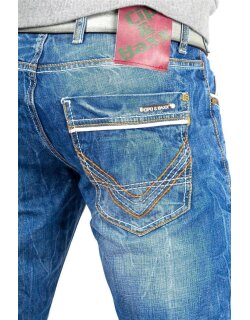 Cipo & Baxx regular fit Jeans Herren Stonewashed C0595 Blue W32/L32