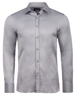 Cipo & Baxx Herren Business Hemd Regular Fit Grey -...