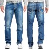 Cipo & Baxx Regular Fit Jeans Herren Stonewashed  C0688 Blue W33/L34