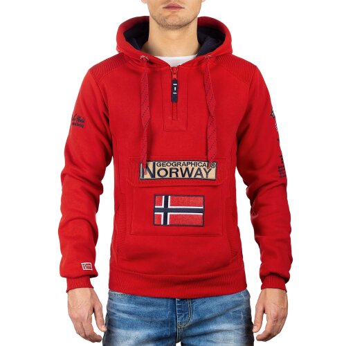 Geographical Norway Regular Fit Hoodie Herren Gymclass Men Red S