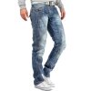 Cipo & Baxx Regular Fit Jeans Herren Stonewashed  C0751 Blue W34/L32