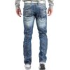 Cipo & Baxx Regular Fit Jeans Herren Stonewashed  C0751 Blue W36/L32