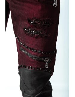 Cipo & Baxx slim fit Jeans Herren Stonewashed CD481 Bordeaux W46/L32