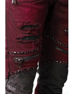 Cipo & Baxx slim fit Jeans Herren Stonewashed CD481 Bordeaux W46/L32