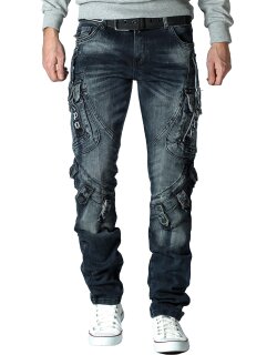 Cipo & Baxx regular fit Jeans Herren Stonewashed CD440 Blue W40/L36