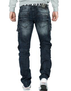 Cipo & Baxx regular fit Jeans Herren Stonewashed CD440 Blue W40/L36