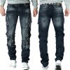 Cipo & Baxx regular fit Jeans Herren Stonewashed CD440 Blue W48/L36