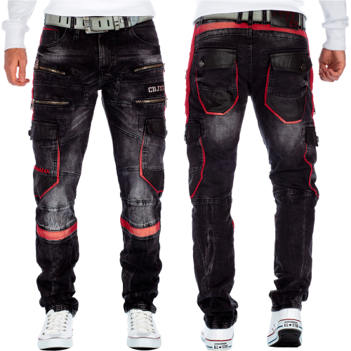 Cipo & Baxx Herren Jeans CD561 Schwarz W46/L34
