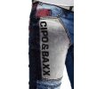 Cipo & Baxx bequem Jeans Herren Stonewashed CD574 Blue W40