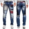 Cipo & Baxx bequem Jeans Herren Stonewashed CD574 Blue W40