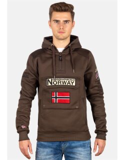 Geographical Norway Regular Fit Hoodie Herren Gymclass Men Brown S