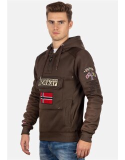 Geographical Norway Regular Fit Hoodie Herren Gymclass Men Brown S