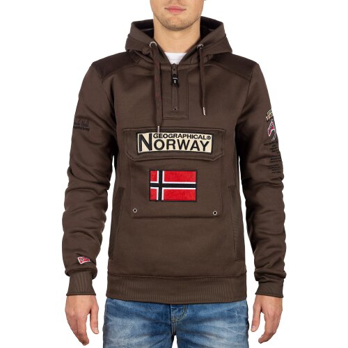 Geographical Norway Regular Fit Hoodie Herren Gymclass Men Brown M