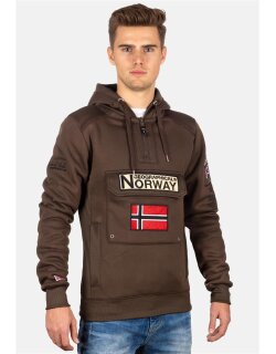 Geographical Norway Regular Fit Hoodie Herren Gymclass Men Brown XL