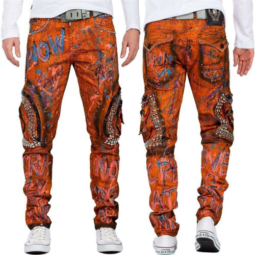 Cipo & Baxx Herren Jeans CD634 Orange W38/L32