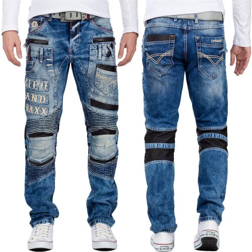 Cipo & Baxx straight fit Jeans Herren Stonewashed CD637