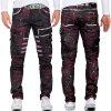 Cipo & Baxx straight fit Jeans Herren Mid Waist CD636 Bordeaux W30/L32