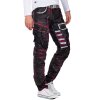 Cipo & Baxx straight fit Jeans Herren Mid Waist CD636 Bordeaux W30/L32