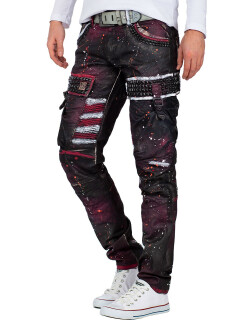 Cipo & Baxx Herren Jeans CD636 Bordeaux W34/L32