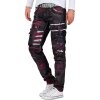 Cipo & Baxx straight fit Jeans Herren Mid Waist CD636 Bordeaux W34/L32