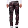 Cipo & Baxx straight fit Jeans Herren Mid Waist CD636 Bordeaux W40/L34