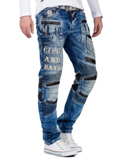 Cipo & Baxx Herren Jeans CD637 Blau W40/L34