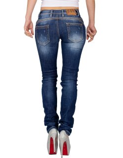 Cipo & Baxx Damen Jeans WD433 Blau W26/L32