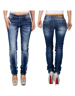Cipo & Baxx Damen Jeans WD433 Blau W30/L34