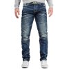 Cipo & Baxx regular fit Jeans Herren Stonewashed CD328 Blue W44/L32
