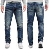 Cipo & Baxx regular fit Jeans Herren Stonewashed CD328 Blue W32/L36