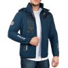 Geo Norway Regular Fit Windbreaker Herren Ohne Waschung  Royaute Navy XXL