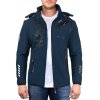 Geo Norway Regular Fit Windbreaker Herren Ohne Waschung  Royaute Navy XXXL