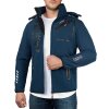 Geo Norway Regular Fit Windbreaker Herren Ohne Waschung  Royaute Navy XXXL