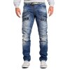 Cipo & Baxx Regular Fit Hose Herren Stonewashed Blau W40/L32 - CD491