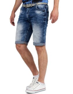 Cipo & Baxx Herren Shorts 21CB17-BANS Blau W32