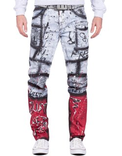 Cipo & Baxx straight fit Jeans Herren Stonewashed CD683