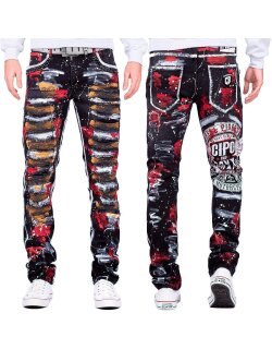 Cipo & Baxx Herren Jeans CD715 Schwarz W38/L32