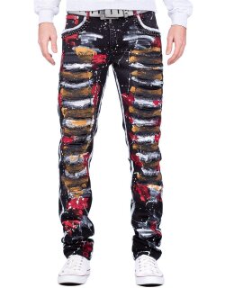 Cipo & Baxx straight fit Jeans Herren Denim CD715 Black W40/L32