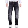 Cipo & Baxx straight fit Jeans Herren Stonewashed CD699 Black W34/L32