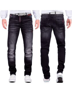 Cipo & Baxx Herren Jeans CD699 Schwarz W34/L34