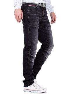 Cipo & Baxx Herren Jeans CD699 Schwarz W38/L34