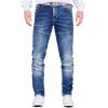 Cipo & Baxx straight fit Jeans Herren Stonewashed CD698 Blue W32/L34