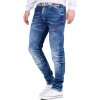 Cipo & Baxx straight fit Jeans Herren Stonewashed CD698 Blue W36/L34