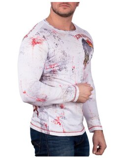 Cipo & Baxx Herren Longsleeve CL497 Weiß XXL