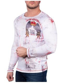 Cipo & Baxx regular fit Pullover Herren  CL498 White XXL