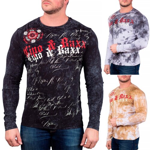 Cipo & Baxx regular fit Longsleeve Herren  CL489
